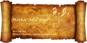 Hutka József névjegykártya